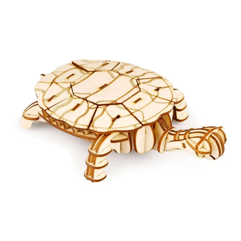 Tortoise Wooden Animal 3D Models Manually Assemble Puzzle Toys