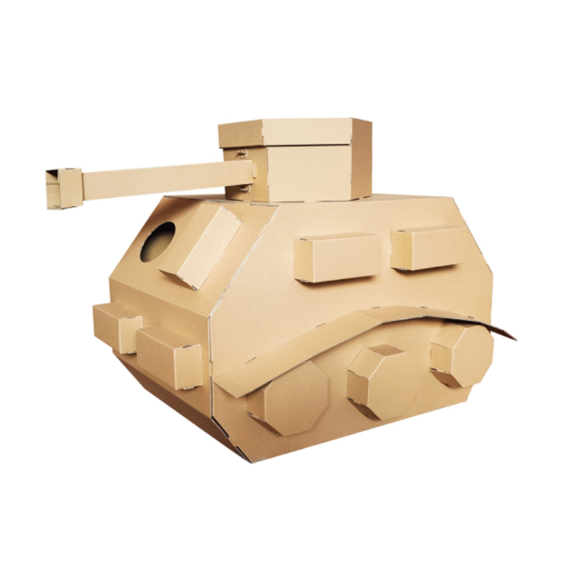 DIY Toys Cardboard Tank Army Military vehicle Playhouse Indoor Playhouse Cardboard Houses