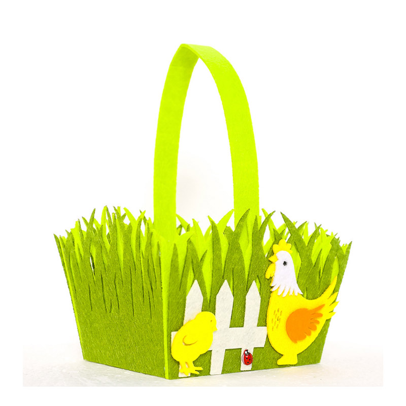 2021 Easter Bunny Egg Basket Creative children's non-woven candy egg storage basket  