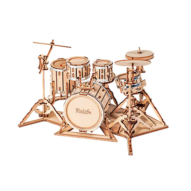 Shelf drum model diy wooden puzzle instrument series
