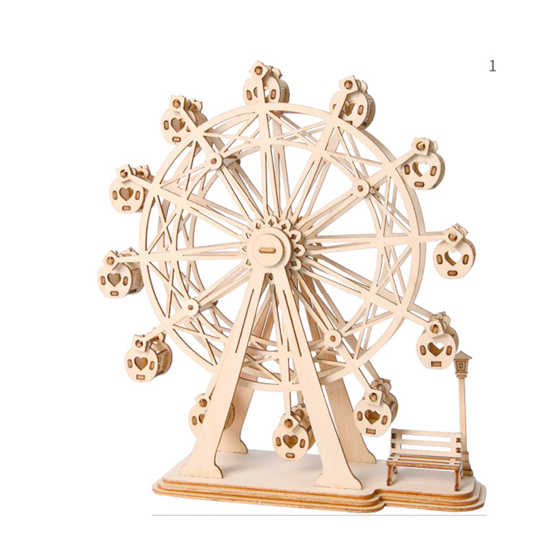 Ferris wheel 3D three-dimensional wooden puzzle birthday gift children's toys