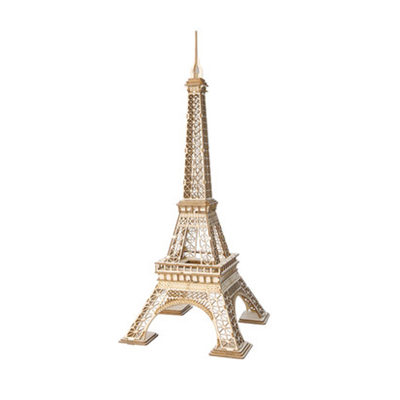 Eiffel Tower wood assembly toys adult toy model toys 3D stereoscopic
