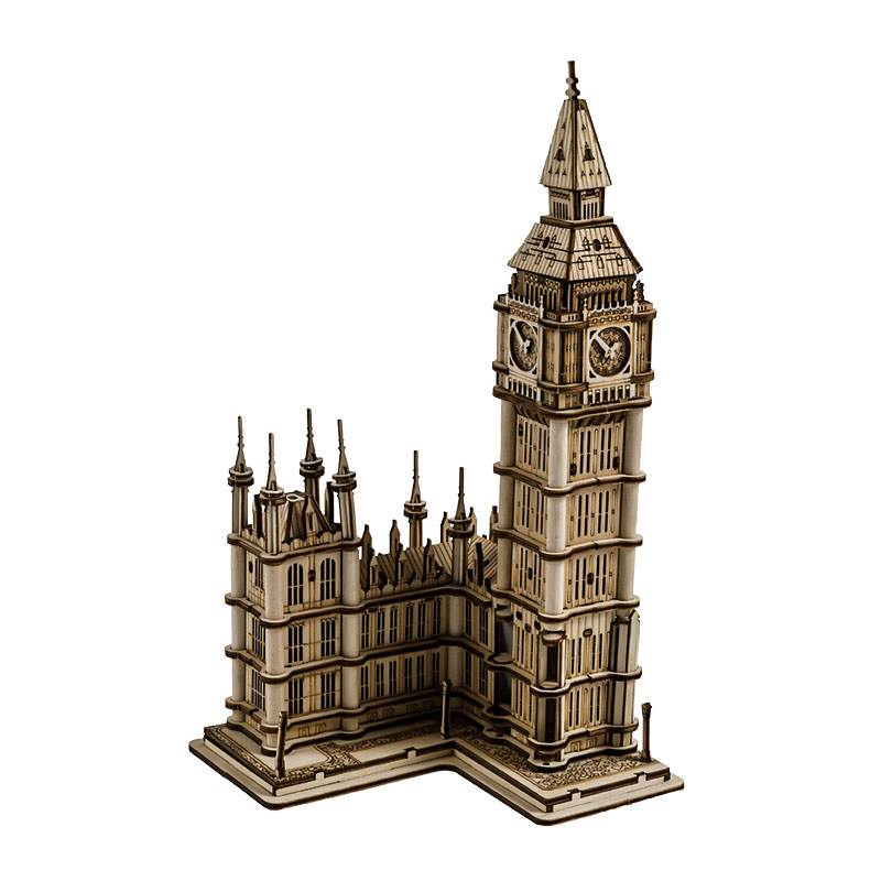Big Ben British architecture wooden jigsaw puzzle re-engraved physical