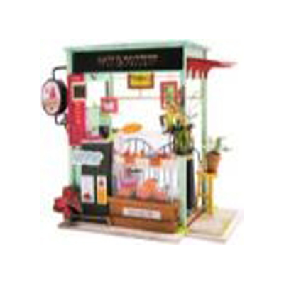 DIY Craft House Kit-Small Sized Miniature with Accessories and LED-Wooden Model Building Set