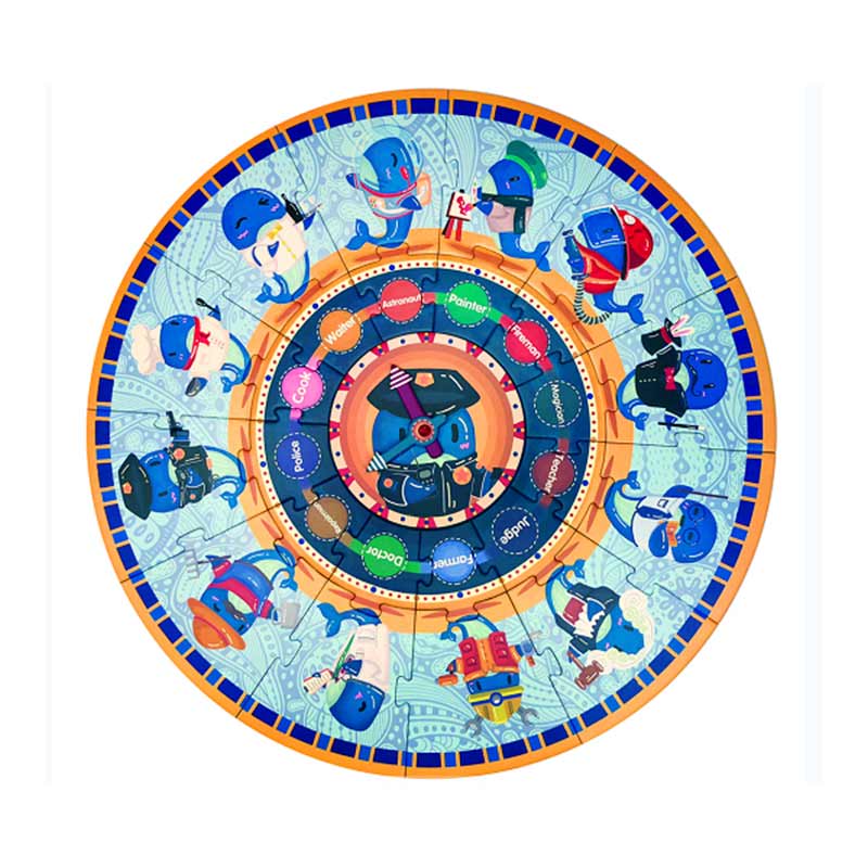 Elementary Educational Toys Kids Round Puzzles, Learn and Fun for Kids' Cognitive Learning