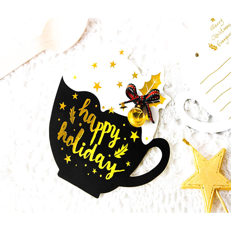 Shiny Coffee Cup Shaped Lovely Christmas Hangtag