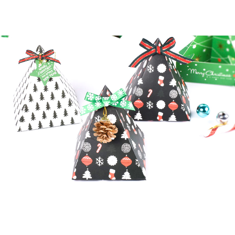 Pyramid Shaped With Images Novelty Christmas Box