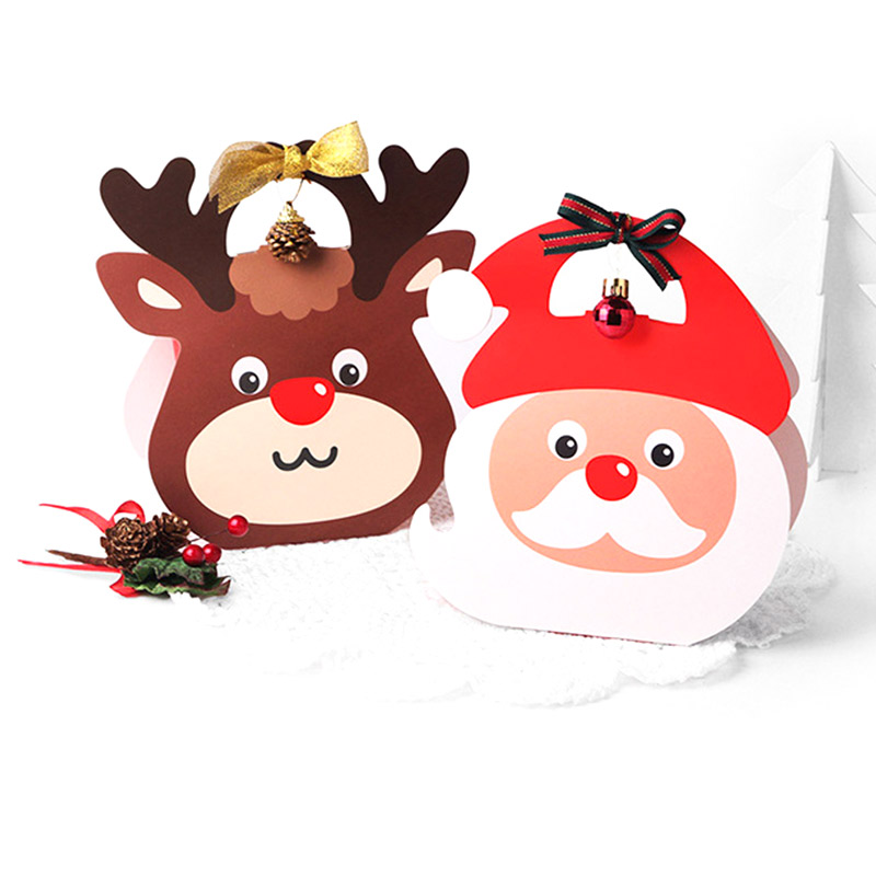 Vivid Santa And Raindeer In Cute Image  Christmas Candy Box