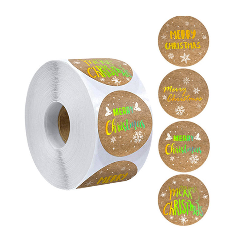 Colourful Printed In Good Quality Christmas Sticker Roll