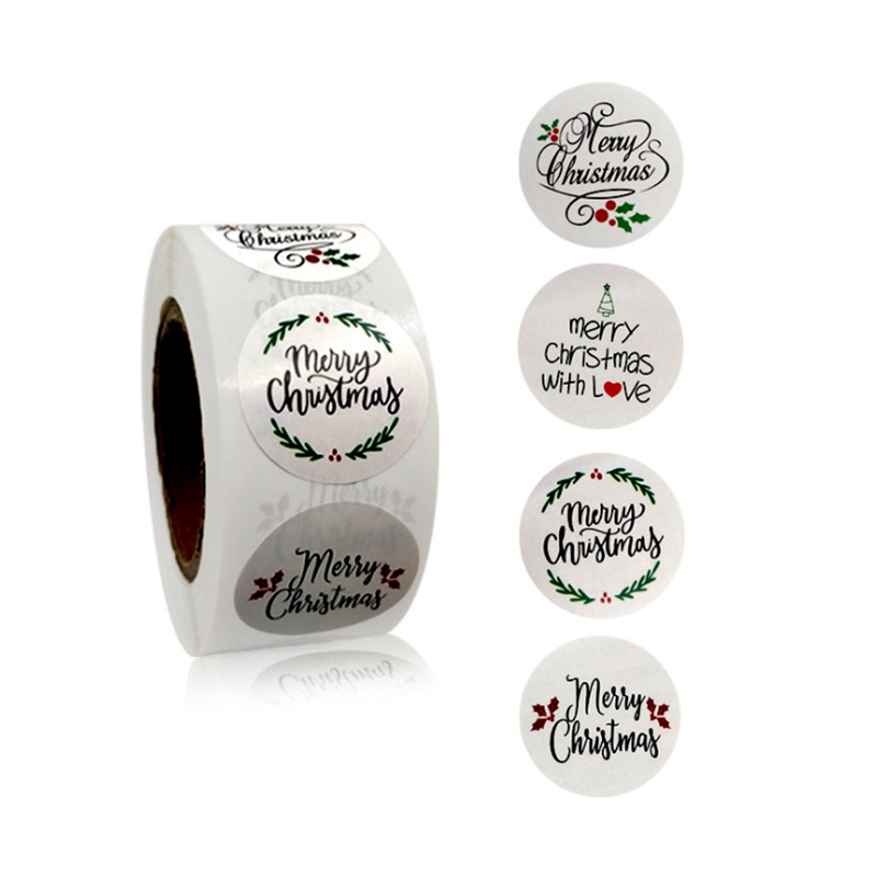 Colourful Printed In Good Quality Christmas Sticker Roll