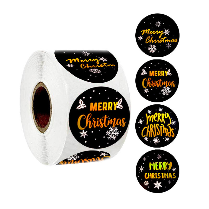 Colourful Printed In Good Quality Christmas Sticker Roll