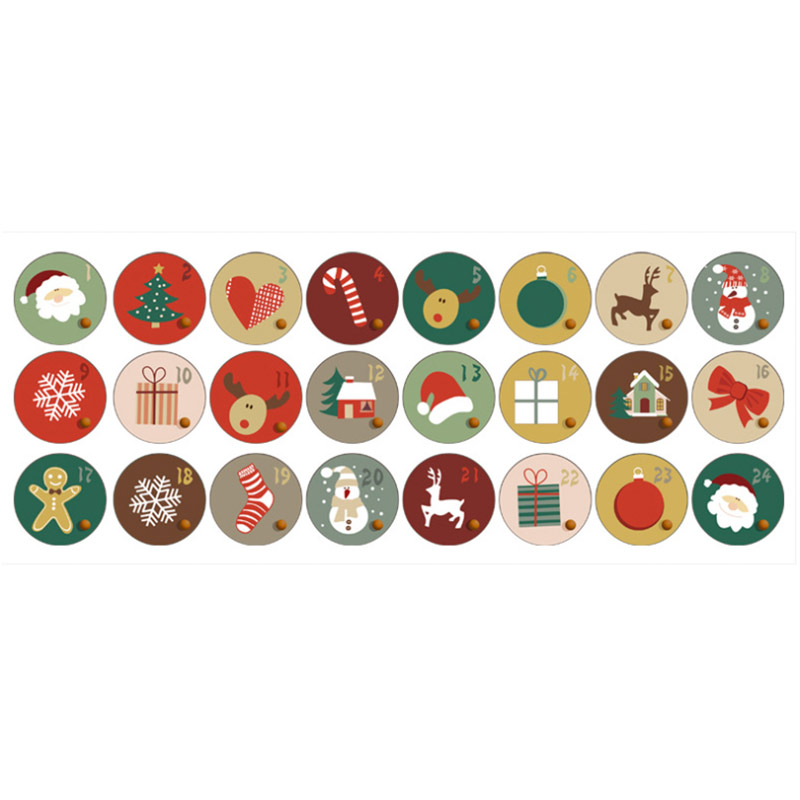 Around and Colourful Images Printed Beautiful Decorative  Christmas Sticker