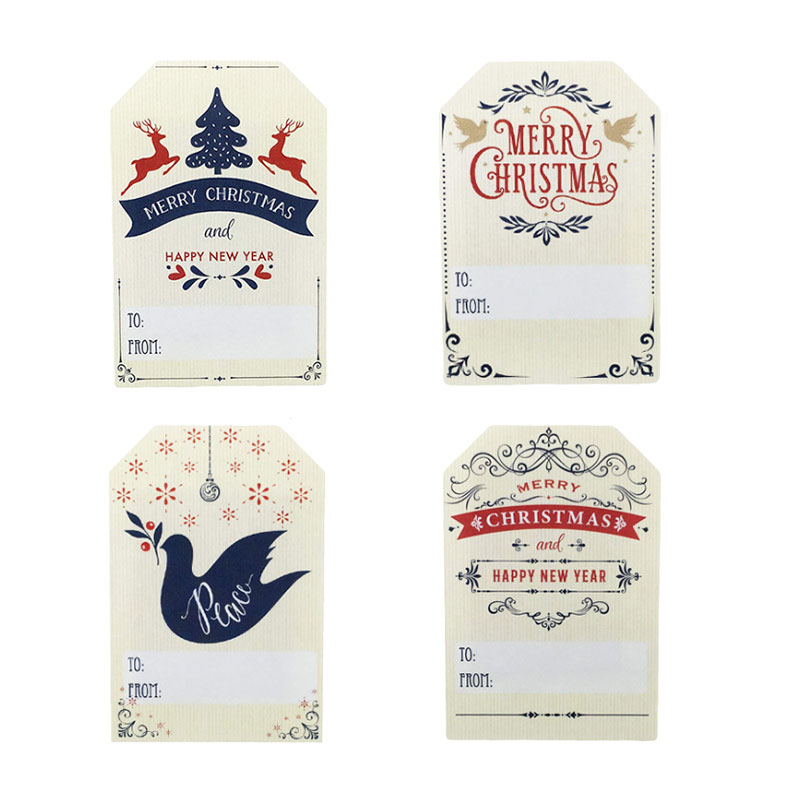 Hangtag Shaped Exquisite Printed Christmas Sticker