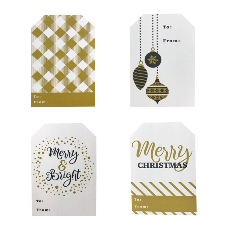 Hangtag Shaped Exquisite Printed Christmas Sticker