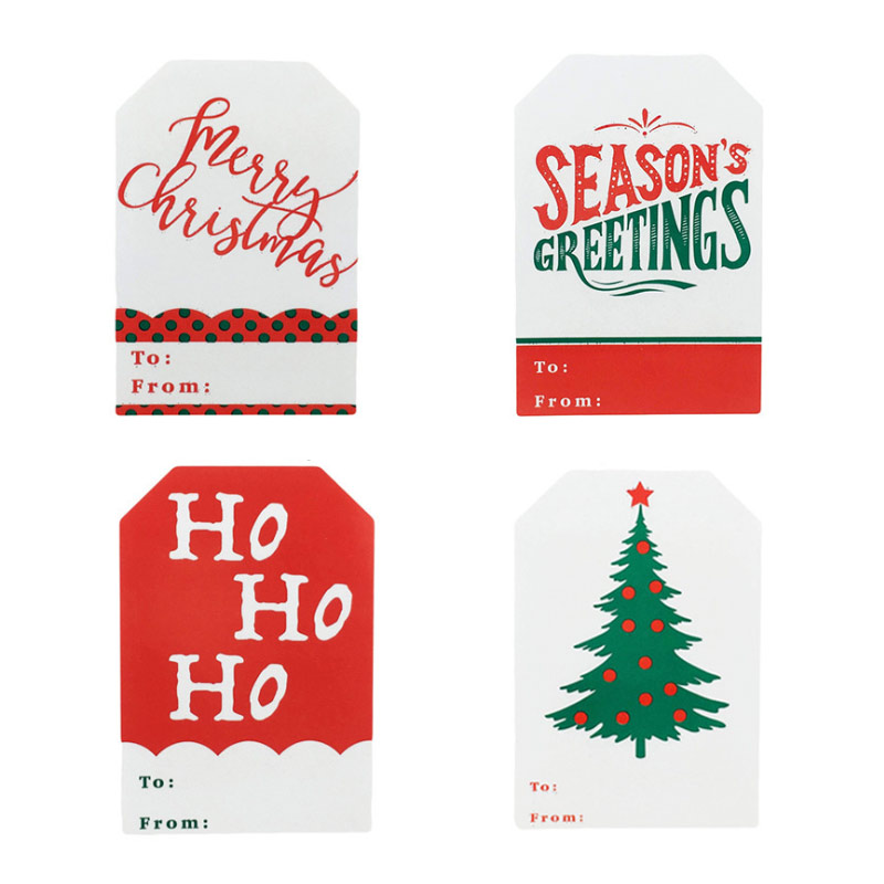 Hangtag Shaped Exquisite Printed Christmas Sticker