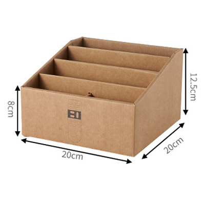 Multifunctional desk storage box paper kraft eco-friendly natural color