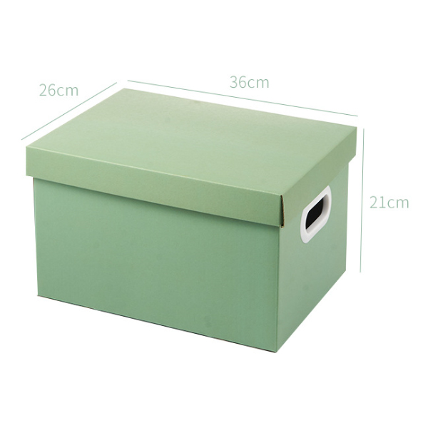 Tea Green color Bankers Box with lift-off lid and protective handles recycable kraft paper storage box with different sizes