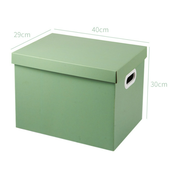 Tea Green color Bankers Box with lift-off lid and protective handles recycable kraft paper storage box with different sizes
