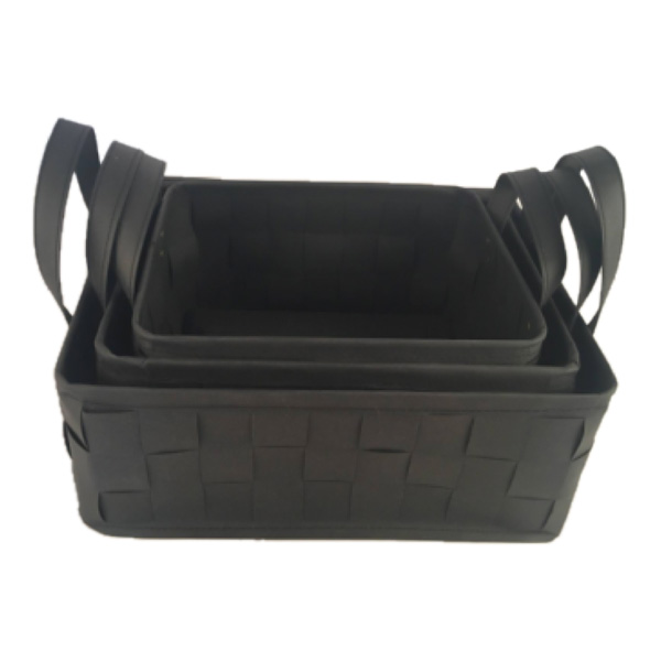 Black Kraft Paper Waterproof Storage Basket,  Eco-friendly,Foldable,Home Storage,Ins Paper Flowerpot with Handles,Garden Pots , Multi-Purpose Storage Bag,Home Decor