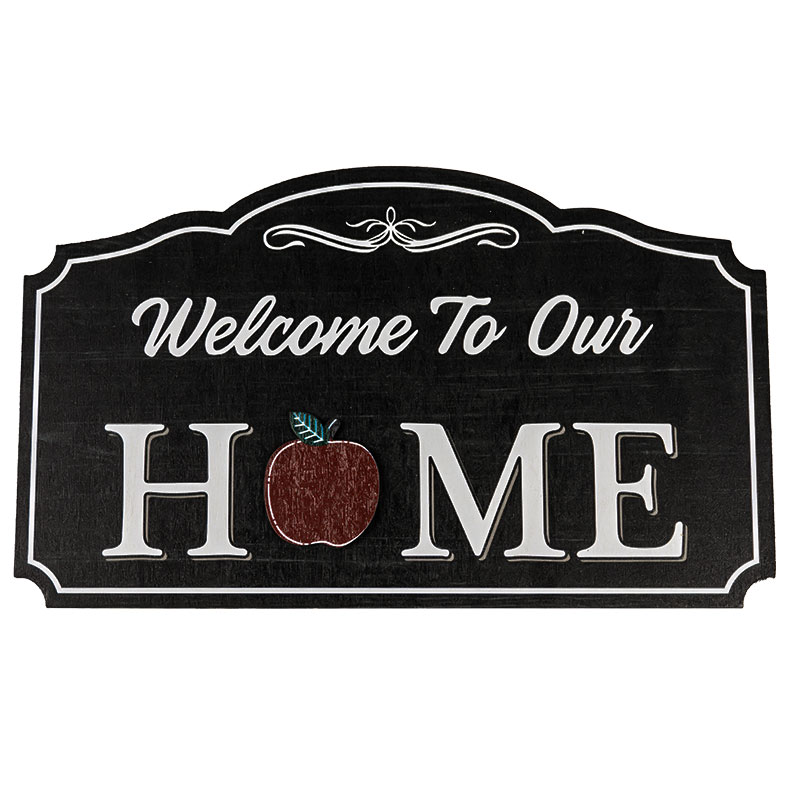 Wooden Hanging Board- Welcome To Our Home 1