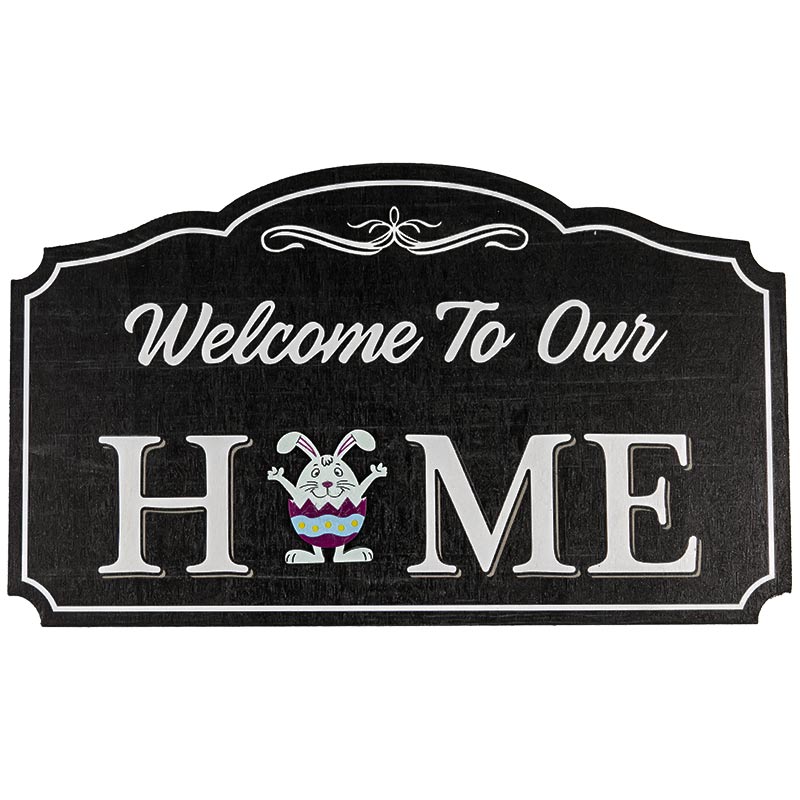 Wooden Hanging Board- Welcome To Our Home 1