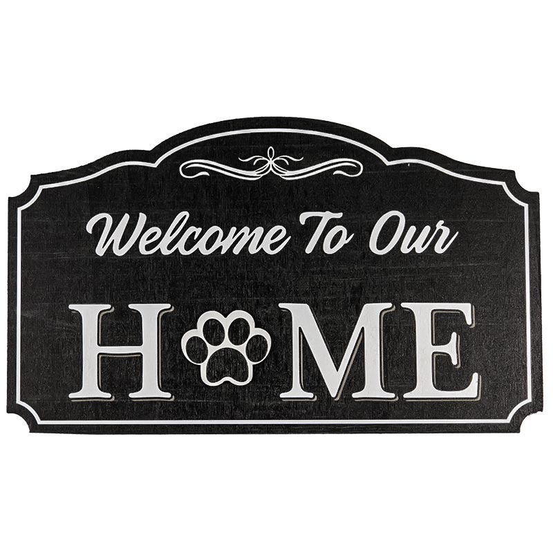 Wooden Hanging Board- Welcome To Our Home 1