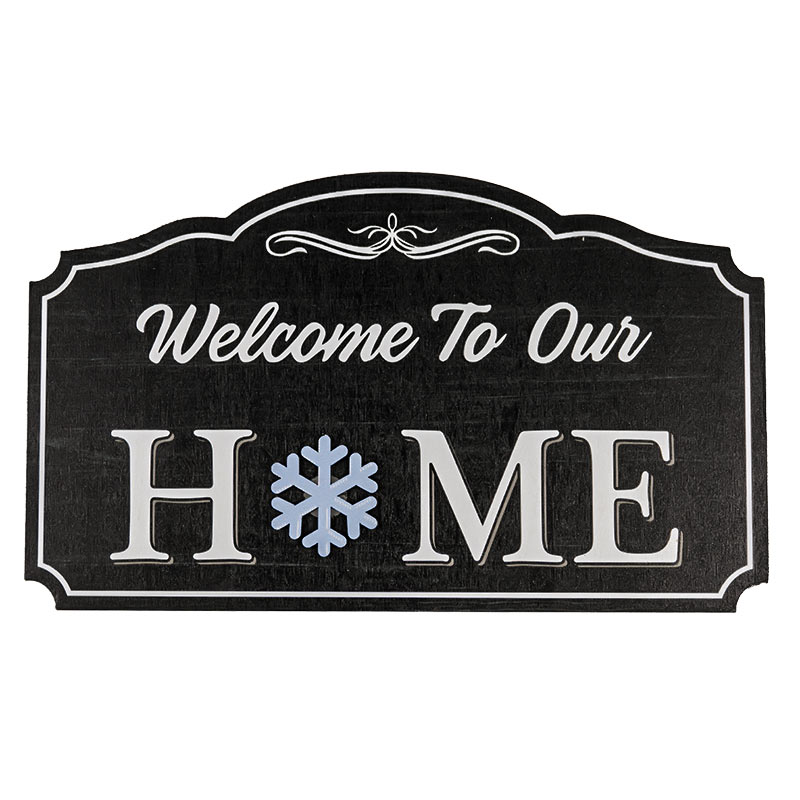 Wooden Hanging Board- Welcome To Our Home 1