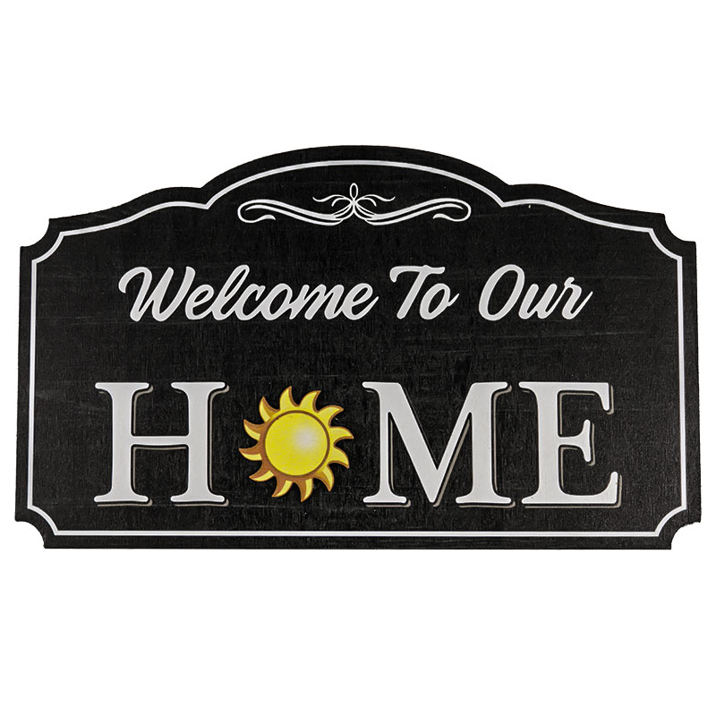 Wooden Hanging Board- Welcome To Our Home 1