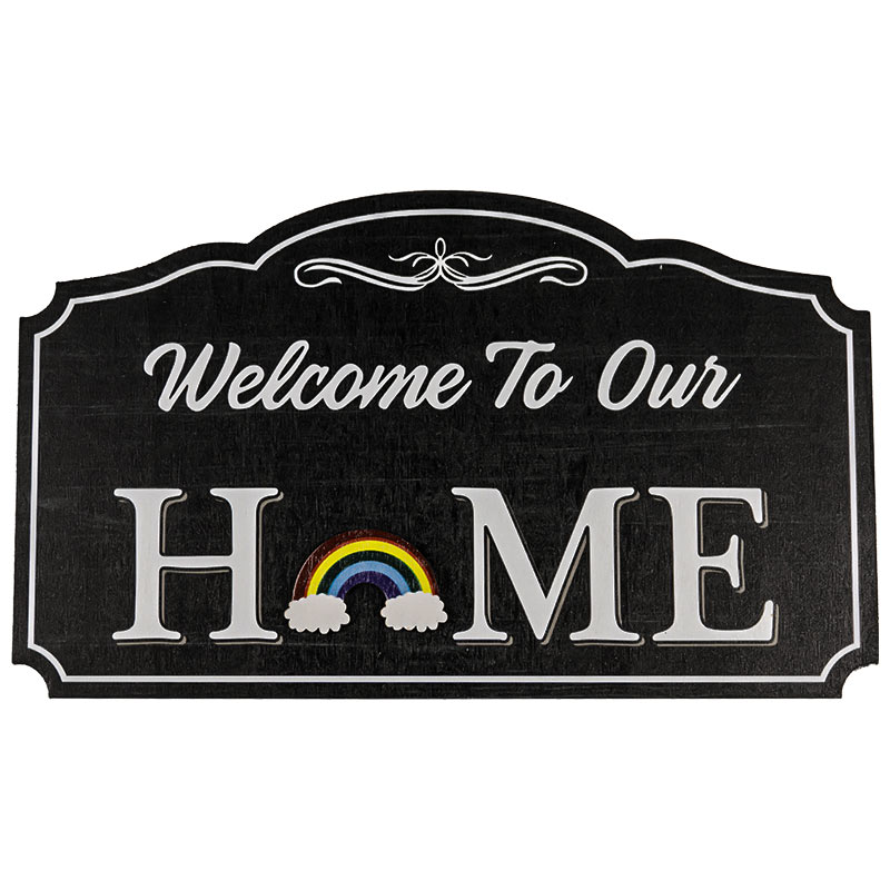 Wooden Hanging Board- Welcome To Our Home 1