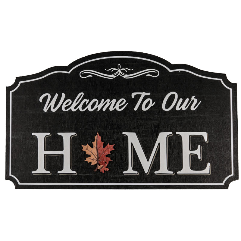 Wooden Hanging Board- Welcome To Our Home 1