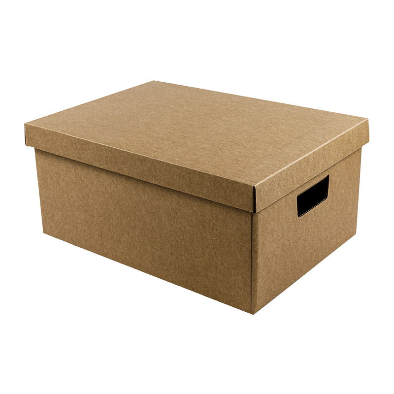 Natural color Bankers Box with lift-off lid recycable kraft paper storage box with different sizes