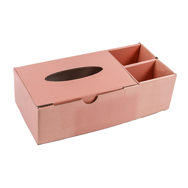 Pink / blue desk organizers storage box multifunctionalpaper kraft eco-friendly