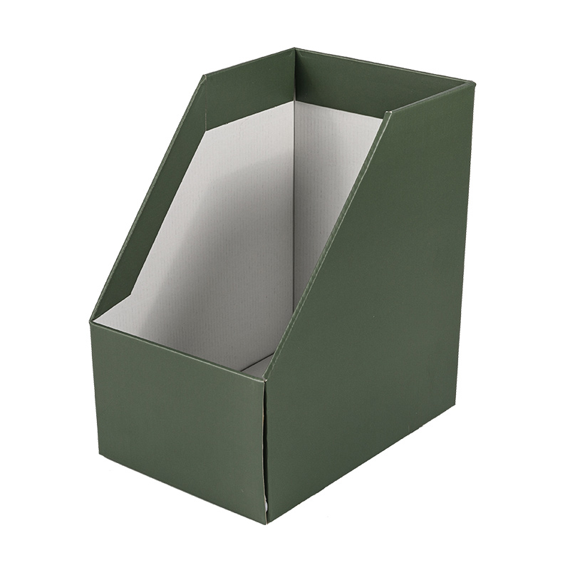 Light / dark green file holder box / book stand paper kraft seperate boxes can be assembled