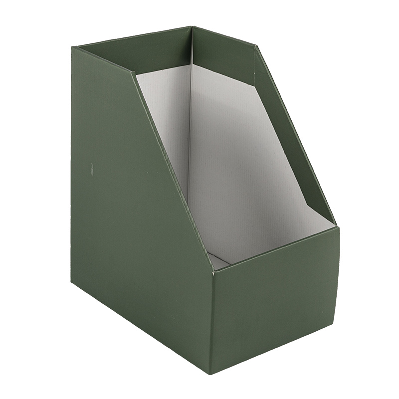 Light / dark green file holder box / book stand paper kraft seperate boxes can be assembled