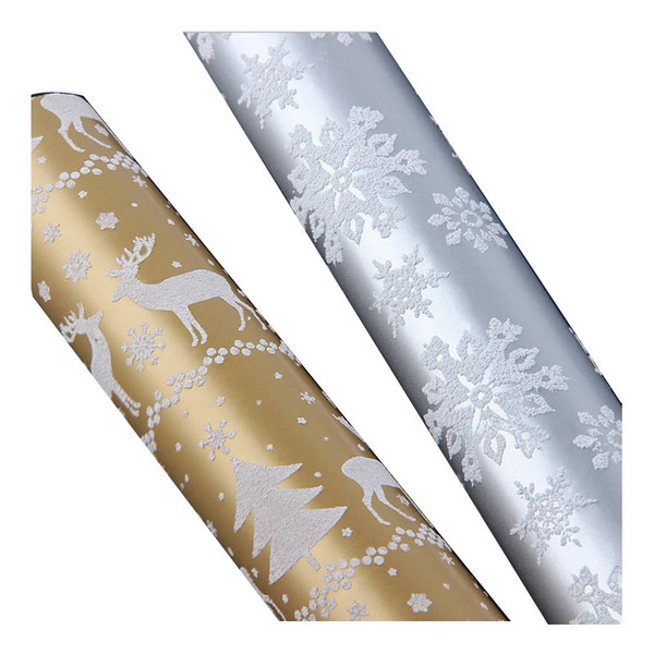 All Occasion Glitter Wrapping Paper with Holiday and Occasion Elements Printed