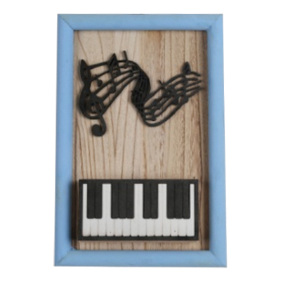 Wooden Photo Frame with Piano Decoration Inside