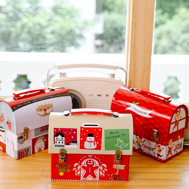   Tinplate Storage Box Christmas Style Design Small Size High Quality