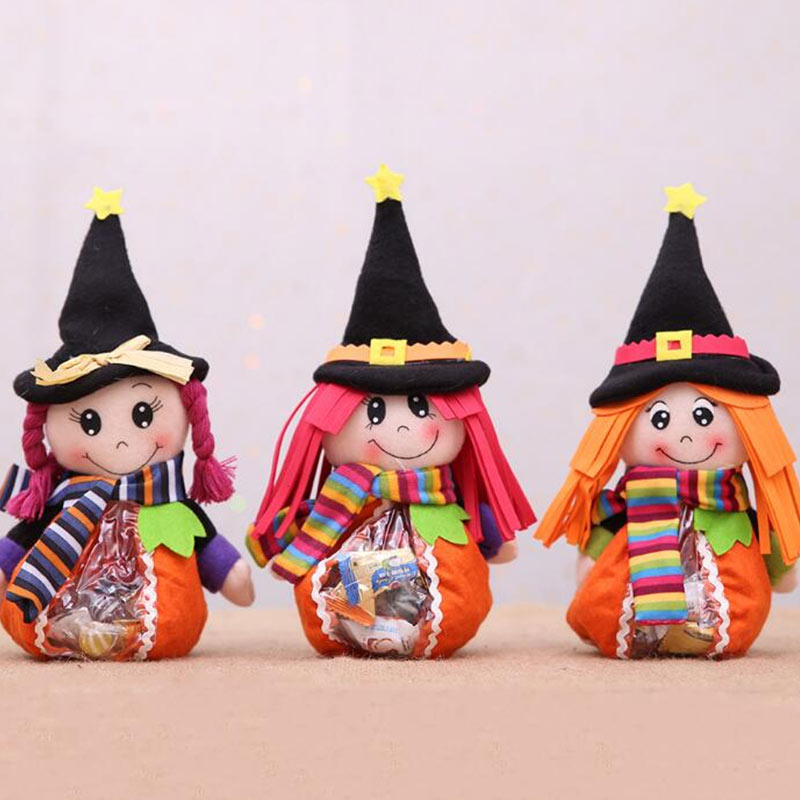Halloween Witch Dolls Table Decorations Three Pieces a Set Different Style