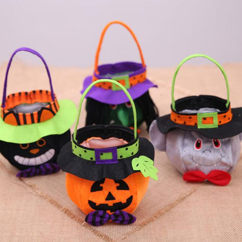 3D Candy Bag Four Styles for Halloween Kids Size Cute Pattern  