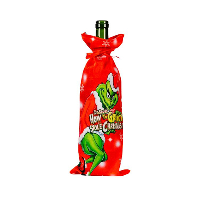  Grinch Pattern Bottle Cover for Christmas Soft Touch Best Quality Bright Color