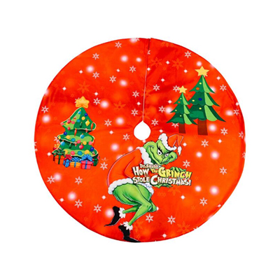 Grinch Pattern Tree Mat for Christmas Soft Touch Best Quality Bright Color