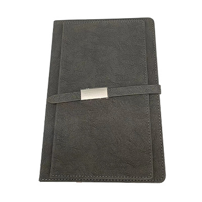 Single Color Business Notebook with Metal Hasp on Cover
