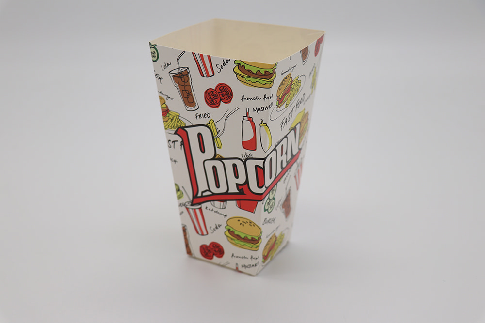 Printed paper popcorn cup