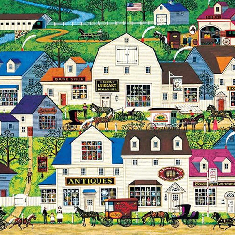 Shops and Buggies - 1000 Piece Jigsaw Puzzle for Adults