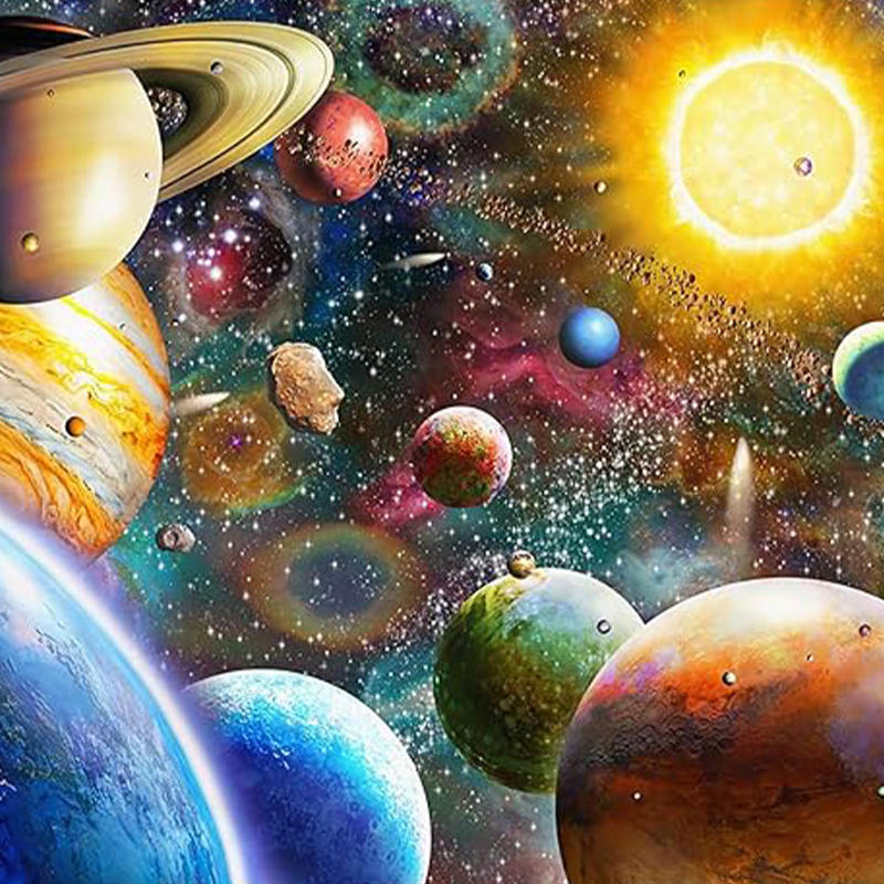 Jigsaw Puzzles 1000 Pieces for Adults Families (Space Traveler Solar System)