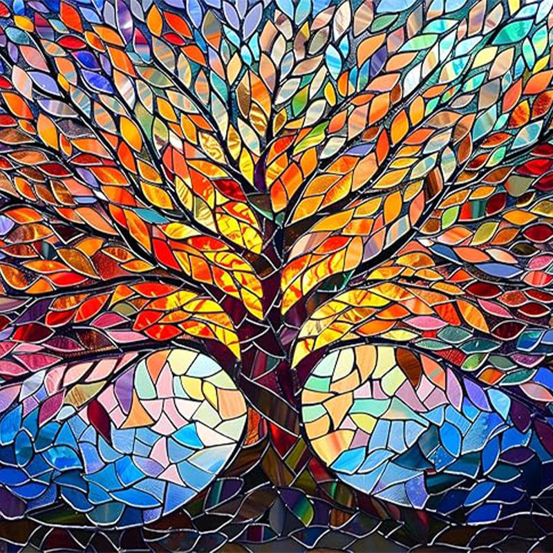 Stained Glass Puzzle Tree of Life Puzzles for Adults 1000 Pieces